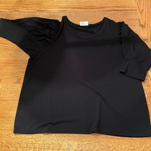 French Grey Puffy Sleeve Black 3/4 sleeve 3X